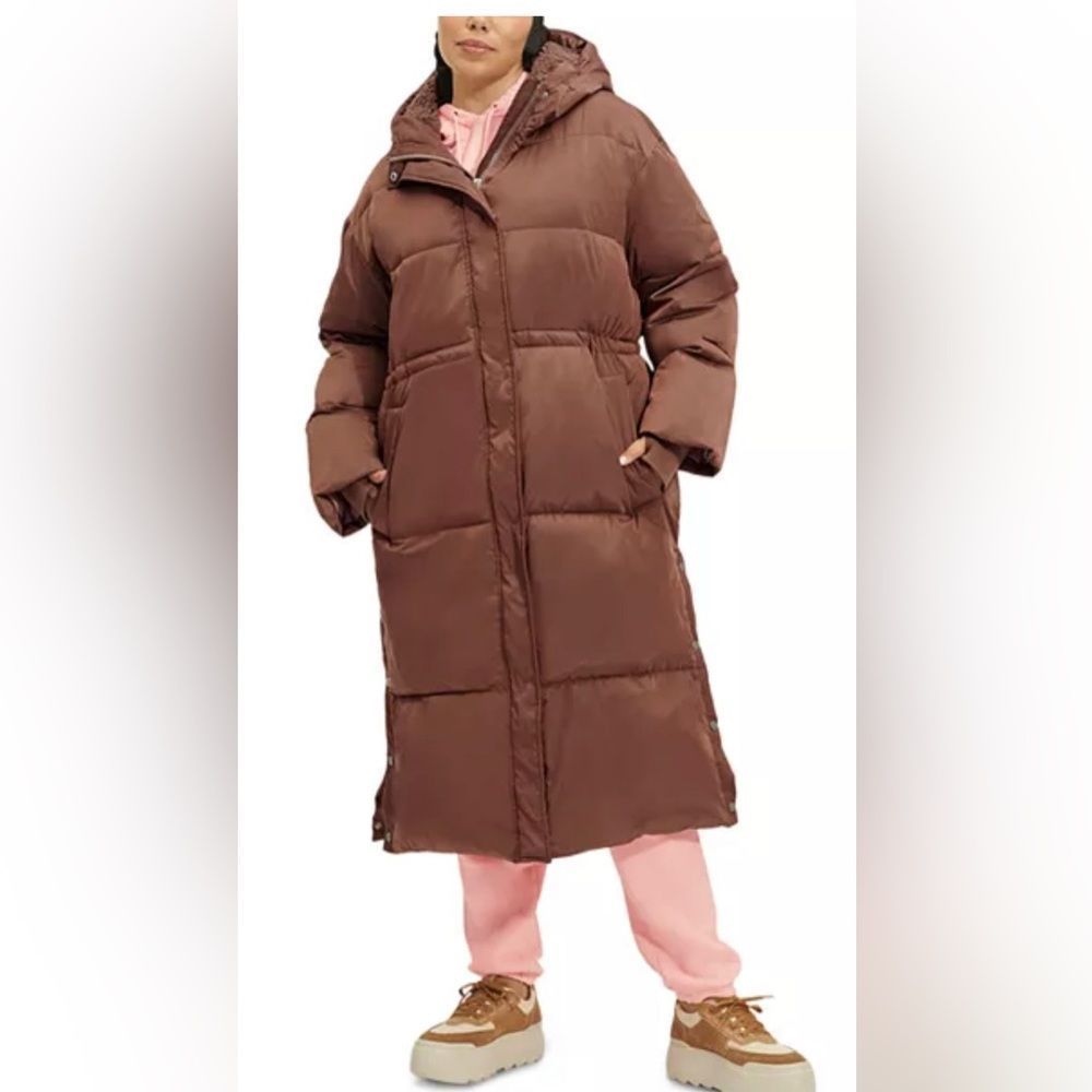 UGG Brown Long Puffer Coat